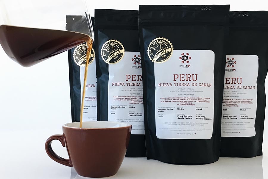 ONE LOVE Coffee привезли каву з аукціону Cup of Excellence з Перу